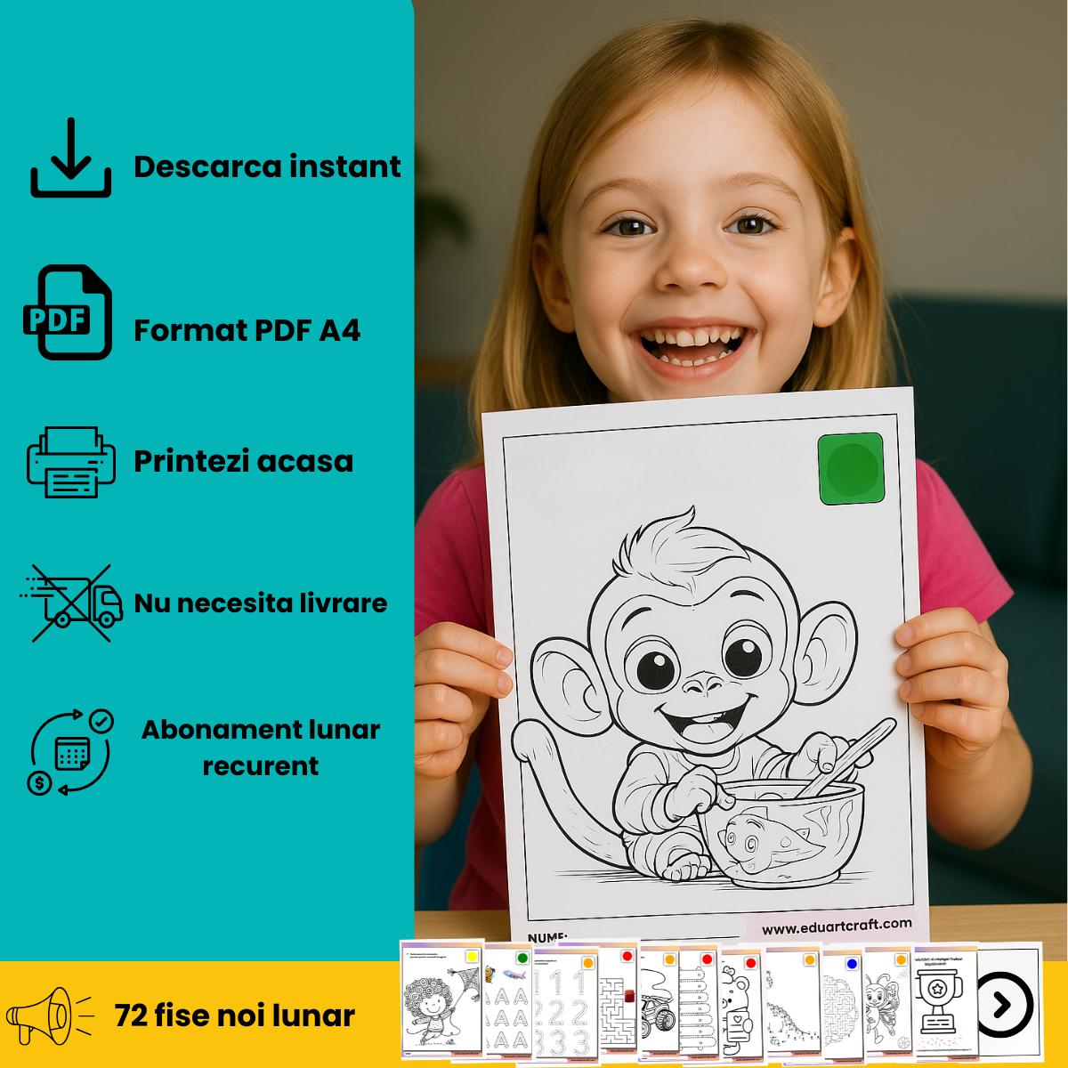 72 Fișe educative – Abonament lunar